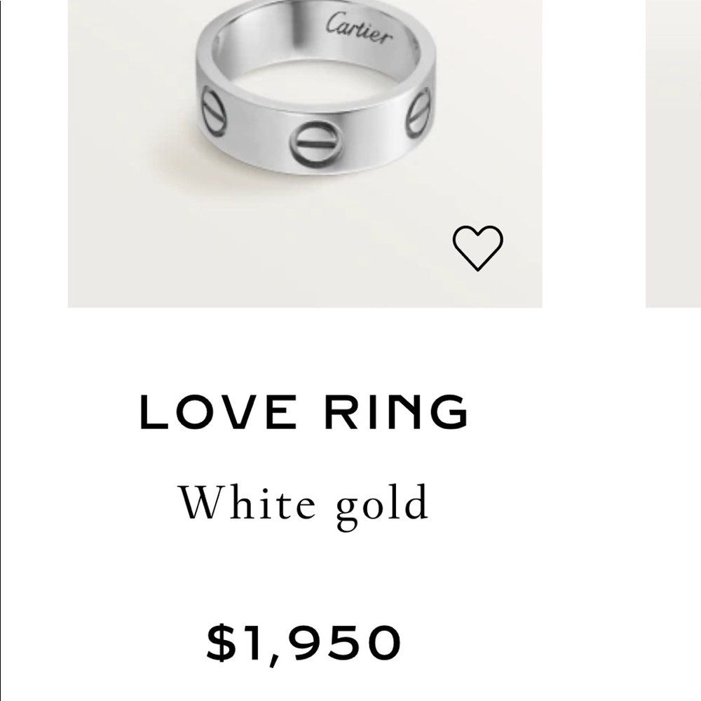 Cartier thick love band ring 18k white gold - Picture 13 of 15
